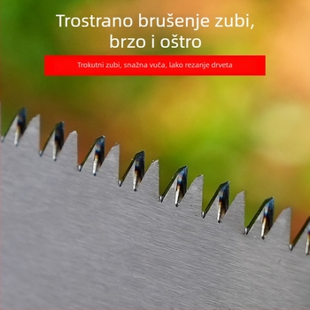 Ručni vrtni pil za vrt s trostrano brušenim zubima, ravna oštrica, Lijin, širina lista 3