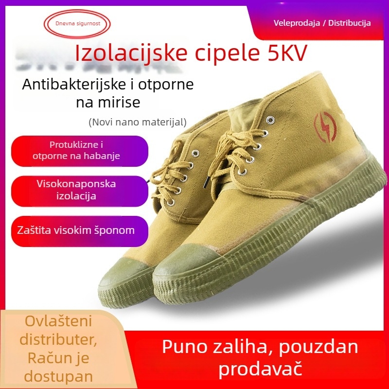 Izolirane električarske cipele, 5 kV, platnene tenisice, niski gornji dio