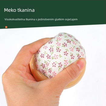 JP/Kam Ping japanskog stila torbica za čuvanje igala za križno šivanje, s drvenom podlogom i cvjetnim uzorkom