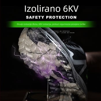 Izolirane radne cipele s zaštitom od udara i probijanja te izolacijom; materijal: mreža od tkanine; gornji dio: niski kroj