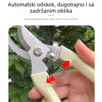 Vrtne makaze za podrezivanje — nehrđajući čelik, marka Record work, za rezanje plodnih i cvjetnih grana