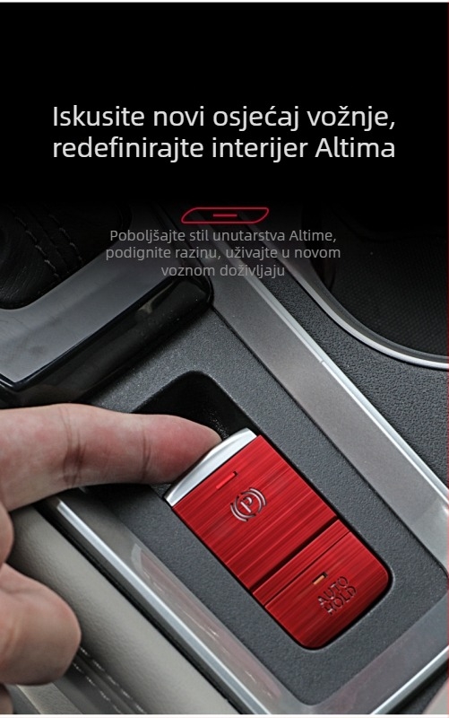 Elektronička pločica naljepnica za ručnu kočnicu – aluminijska legura, prozirna prema svjetlu, za Nissan Serena C27, Podrijetlo Guangdong, prilagodljivo obraduvanje