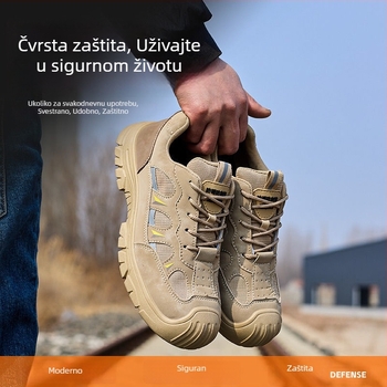 Muške ljetne zaštitne radne cipele: zaštita od udara, otporne na probijanje, izolirane, protuklizne, s čeličnom zaštitom prstiju