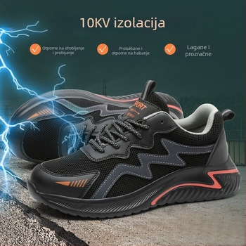 Izolirane zaštitne cipele za električare, prozračne, s plastiko-čeličnim prstom, otporne na udarce i probijanje, lagane, unisex