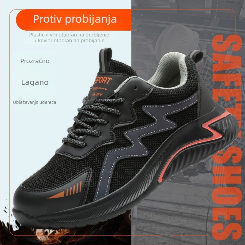Izolirane zaštitne cipele za električare, prozračne, s plastiko-čeličnim prstom, otporne na udarce i probijanje, lagane, unisex