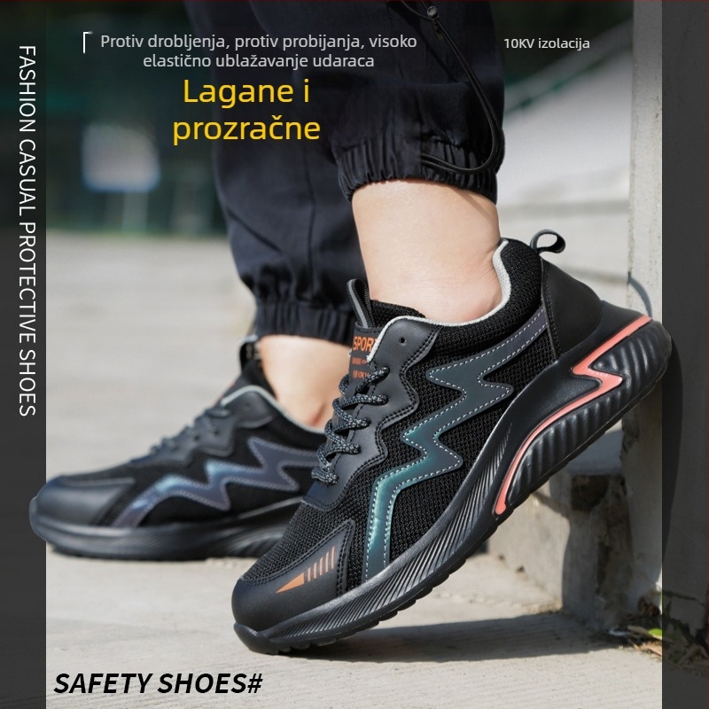 Izolirane zaštitne cipele za električare, prozračne, s plastiko-čeličnim prstom, otporne na udarce i probijanje, lagane, unisex