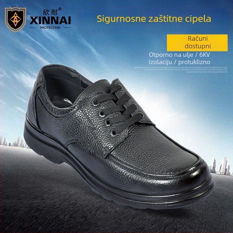 XINNAI Sigurnosne cipele, koža teleća, izolirane, niski gornji dio, PU đon, za urede, hotele, kuhinje i elektroizgradnju
