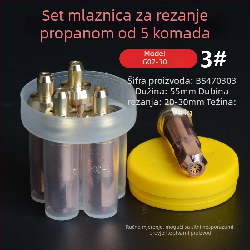 Persia mlaznica za rezanje plinskim plamenom za zavarivanje – prstenastog oblika plum blossom, model 01-30-100-300