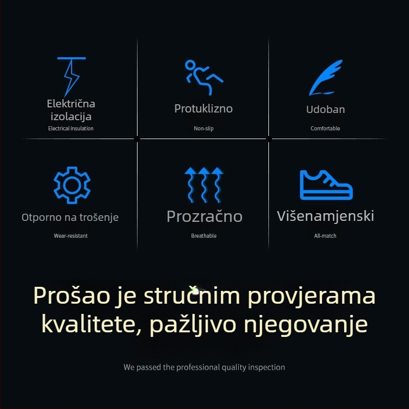 Jin bu’an izolacijske cipele, gumene, srednje gornji dio, zaštitne obuće