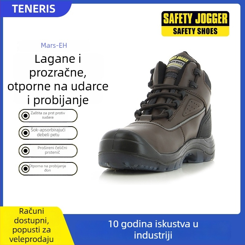 Izolirane električarske radne cipele s čeličnim vrhom, protuklizna potplat, otpornost na probijanje, visoki kožni gornji dio