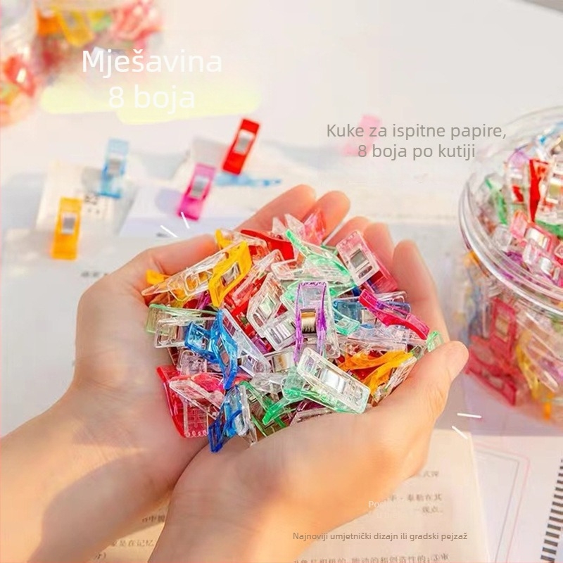 Plastična šivaća klipsa za rubove i šavove, model Sewing Clip; nije savitljiva; pogodna za donje rublje, kapice, odjeću, kravate i posteljinu; pakiranje 10000 kom.