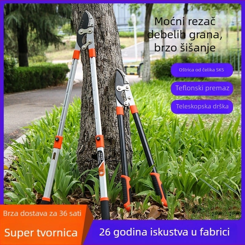 Luwei Teleskopske Makaze za Orezivanje Visokih Grana – Vrtne Makaze za Voćke, Deblje Grane