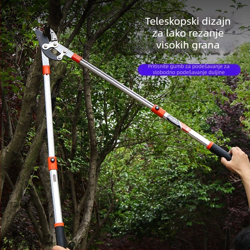 Luwei Teleskopske Makaze za Orezivanje Visokih Grana – Vrtne Makaze za Voćke, Deblje Grane