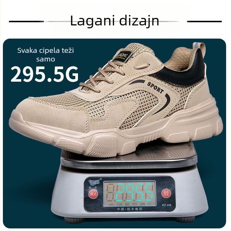 Muške cipele za sigurnost – niski profil, otporne na udarce i probijanje, prozračne, plastični vrh, izolacija 6 V