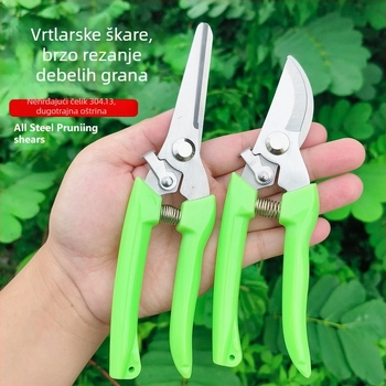Škare za podrezivanje od nehrđajućeg čelika za vrtlarstvo, branje voća i cijepljenje