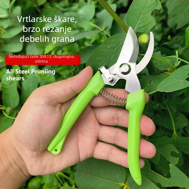 Škare za podrezivanje od nehrđajućeg čelika za vrtlarstvo, branje voća i cijepljenje