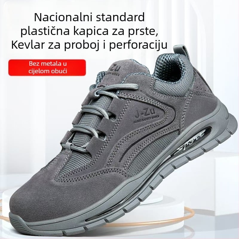 Sigurne radne cipele Foot Shield s plastičnom zaštitom prstiju, otpornost na udarac i probijanje, lagane i prozračne
