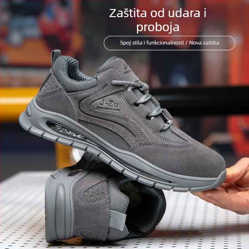 Sigurne radne cipele Foot Shield s plastičnom zaštitom prstiju, otpornost na udarac i probijanje, lagane i prozračne