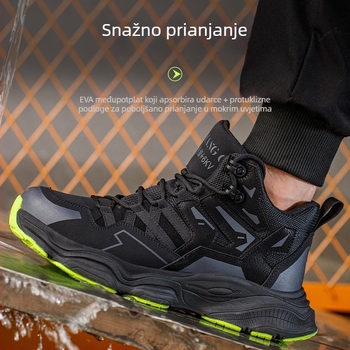 Muške cipele za sigurnost s plastičnim vrhom, lagane, otporne na udarce i probijanje, izolirane, s zaštitom protiv mirisa, visoke zimske radne cipele