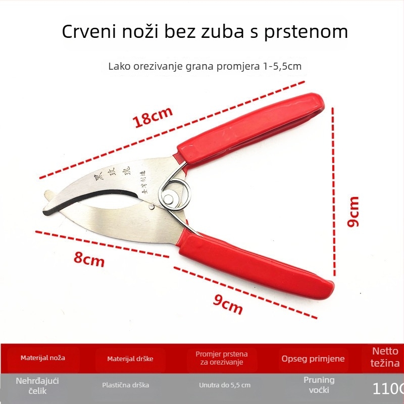 Mori-Yue prstenaste škare za rezanje za vinovu lozu i voćke, otvorenje 95