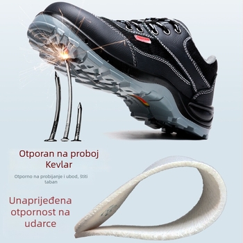 Cipele za zaštitu s čeličnim prstom - visok gornji dio, koža goveda i mreža, izolirane, otporne na probijanje i udarce, 6KV zaštita