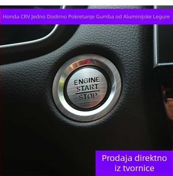 Naljepnica za gumb za pokretanje od aluminijske legure, kompatibilna s Honda CR-V 2017–2020 Haoying, prilagodljiva