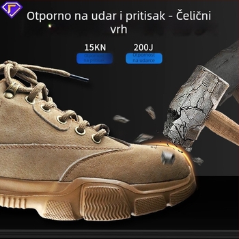Zaštitne radne cipele, otporne na udarce i probijanje, pigskin koža, niski gornji dio, zaštita od probijanja