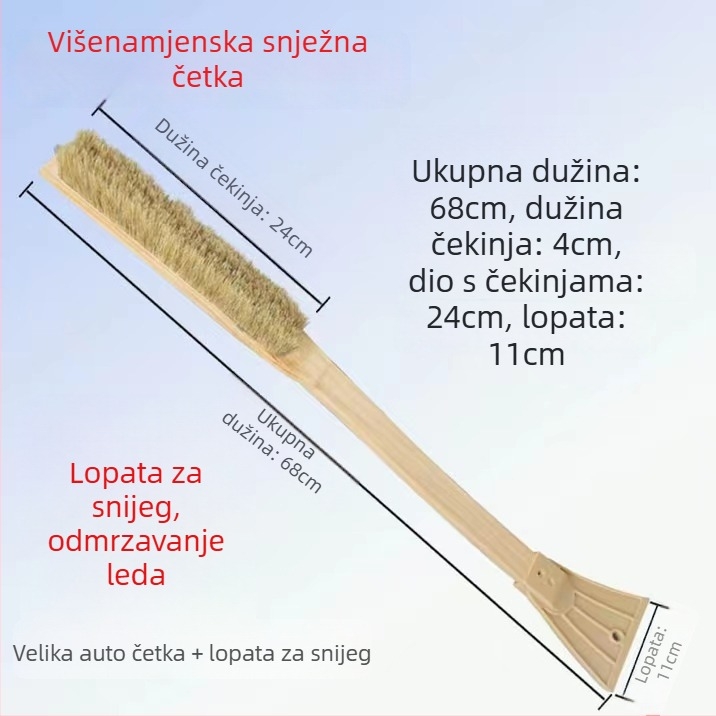 Četka za pranje automobila s dugom drškom i mekanim svinjskim dlačicama | Materijal: Drugo; Marka: Drugo; Vrsta: Četka za pranje automobila