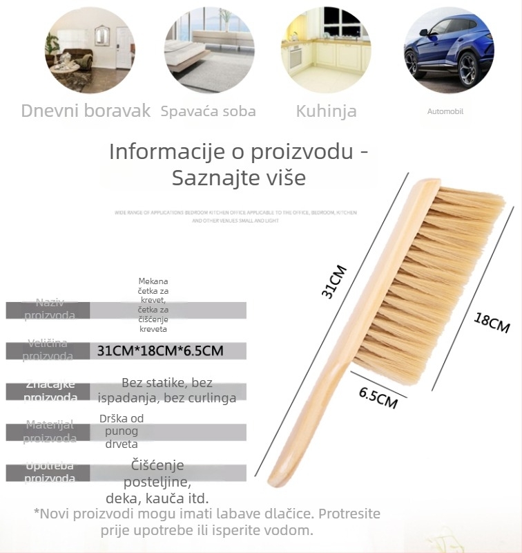 Četka za pranje automobila s dugom drškom i mekanim svinjskim dlačicama | Materijal: Drugo; Marka: Drugo; Vrsta: Četka za pranje automobila
