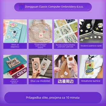 Samoljepljiva zakrpa za križno šivanje s motivom računalne izveze, za odjeću i dodatke, poliester vlakno