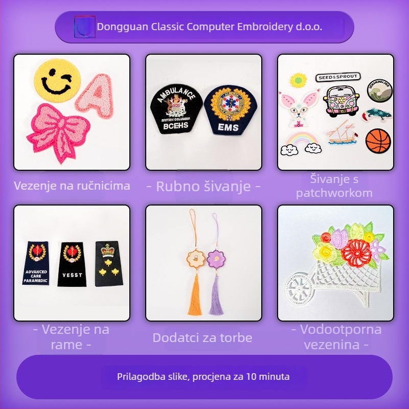 Samoljepljiva zakrpa za križno šivanje s motivom računalne izveze, za odjeću i dodatke, poliester vlakno