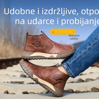 Cipele za sigurnost na gradilištu, slip-on, otporne na udarce i probijanje, izolirane, od telećeg velura kože (izolirane; teleća koža velur; plastično-čelični zaštitni vrh; otporne na udare; otporne na probijanje)