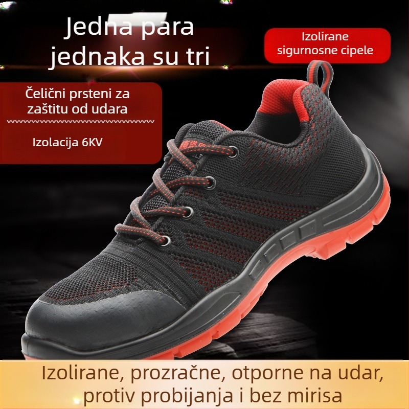 Izolirane zaštitne cipele za elektrikare, otpornost na udarce i perforaciju, izolacija 6 kV, prozračni gornji dio, niskog profila