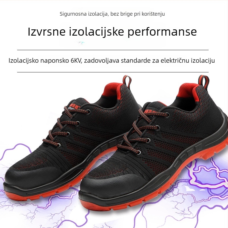Izolirane zaštitne cipele za elektrikare, otpornost na udarce i perforaciju, izolacija 6 kV, prozračni gornji dio, niskog profila