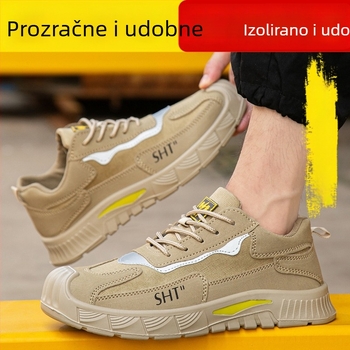 Radne zaštitne cipele, prozračne za sve sezone, muške s čeličnim vrhom i zaštitom od udara i proboja, izolirane, lagane