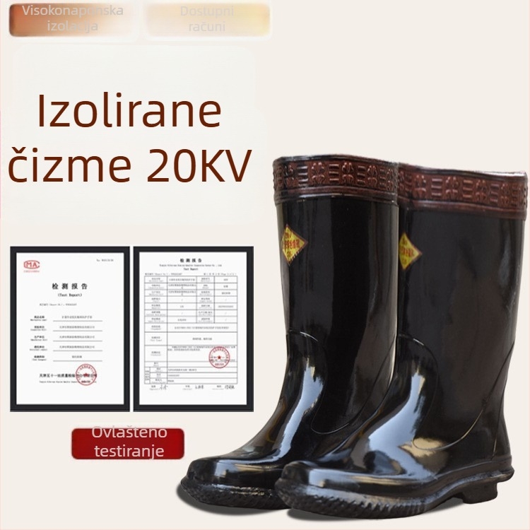 Električarske izolacijske čizme, 10 kV visokog napona, izolirane cipele, izolacijske rukavice, kišne čizme, 20 kV 35 V, nacionalni standard