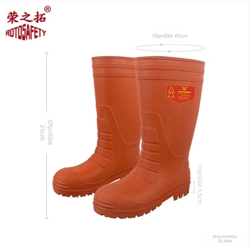 Izolirane čizme za 40kV visok napon, Razina 4 za rad uživo, od gume