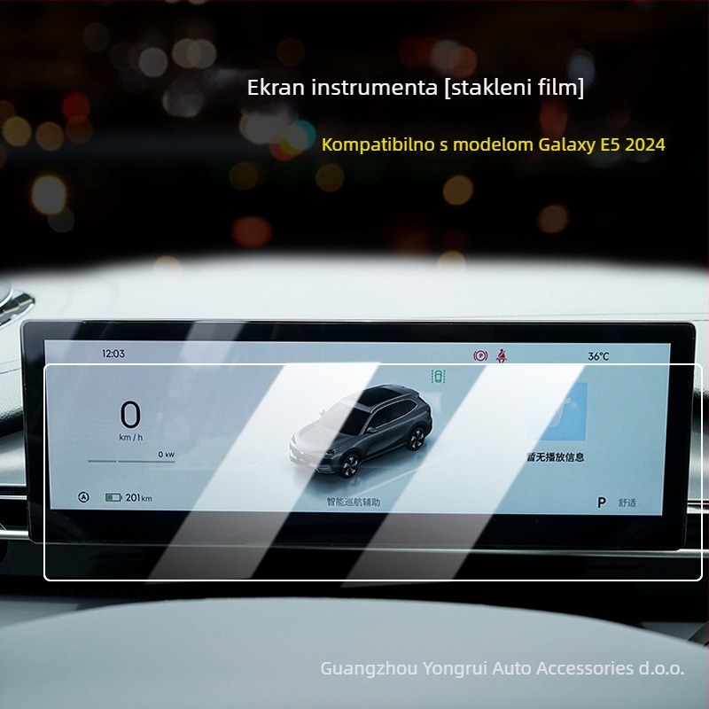 Geely Galaxy E5 zaslon od kaljenog stakla za središnju konzolu – prilagodljivo