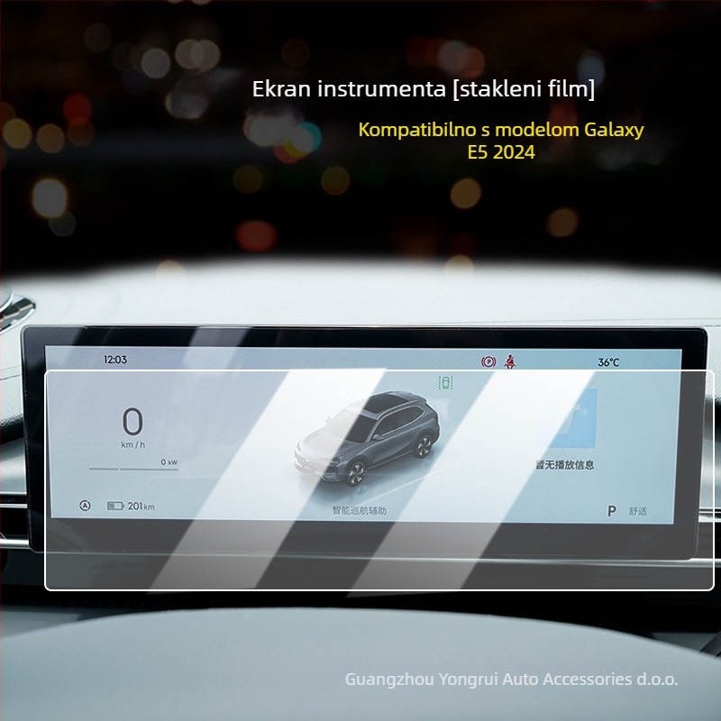 Geely Galaxy E5 zaslon od kaljenog stakla za središnju konzolu – prilagodljivo