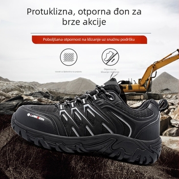 Cipele za sigurnost za sve sezone, s nosom od vlakna stakla, Kevlar zaštita od probijanja, anti-odor, lagane, izolirane, gornji dio od mrežice i sintetičke kože