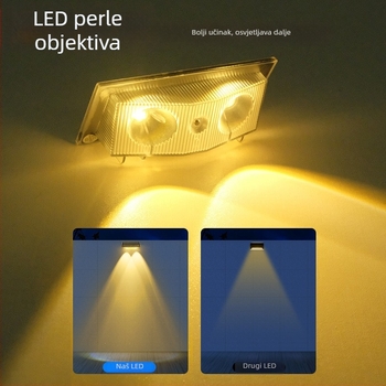 Solarna zidna svjetiljka za vanjsku upotrebu – wall washer, IP65 vodootporna, LED diode, model Ts-G0702, 6–12 sati kontinuiranog osvjetljenja