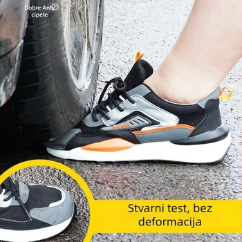 Muške i ženske radne cipele s čeličnim prstom, otporne na udarce i probijanje, prozračne, lagane, mekane potplata, protuklizne za gradilišta ljeti