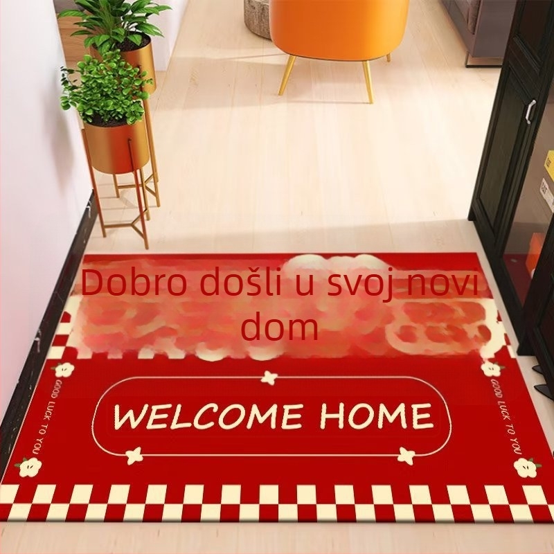 Pengqi prostirka za ulaz od poliesterskih vlakana, otisak, kvadratnog oblika, za pranje