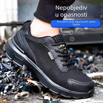 Prozračne radne cipele s čeličnom prstu – protuklizne, otporne na probijanje, lagane, mrežasti gornji dio