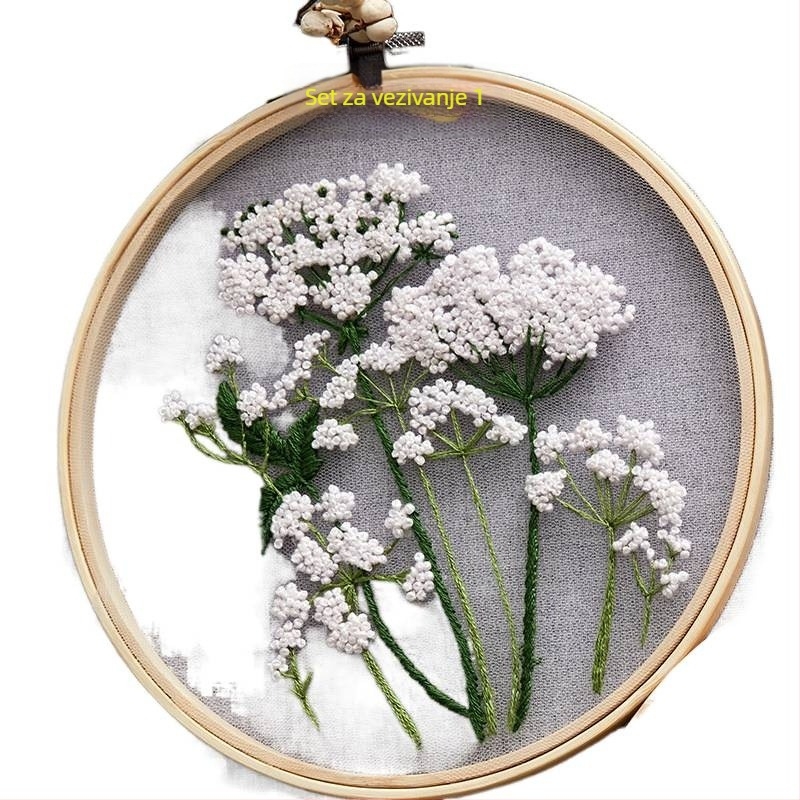 DIY set za broderanje s gazom – moderni stil, brend Unique, za početnike
