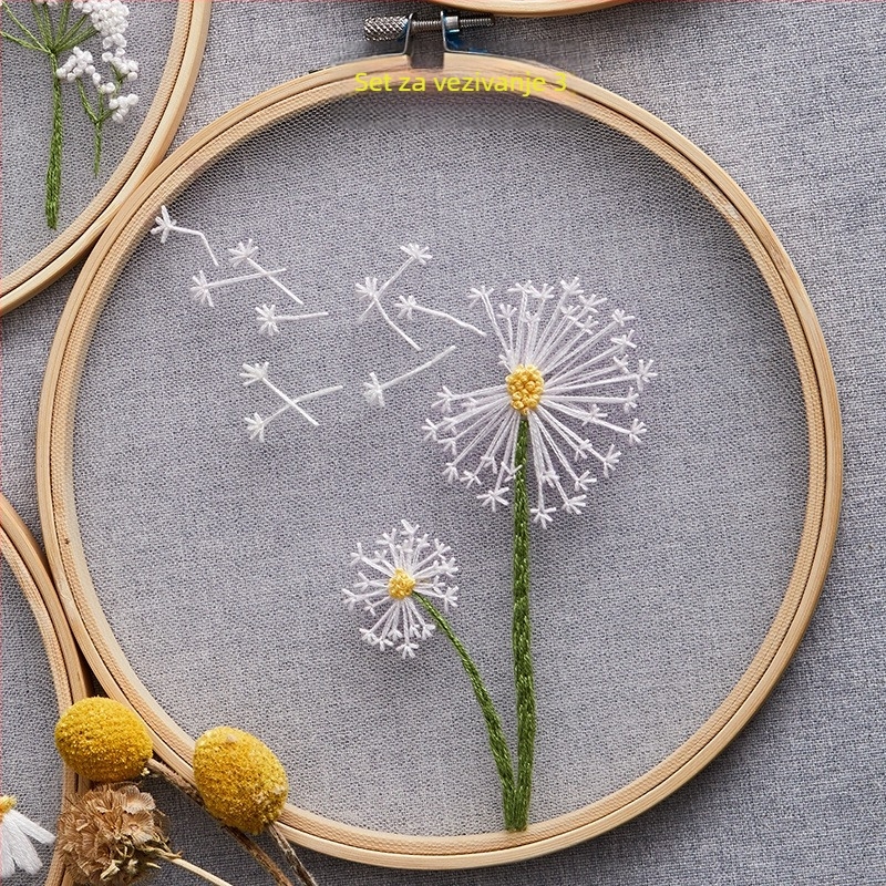 DIY set za broderanje s gazom – moderni stil, brend Unique, za početnike