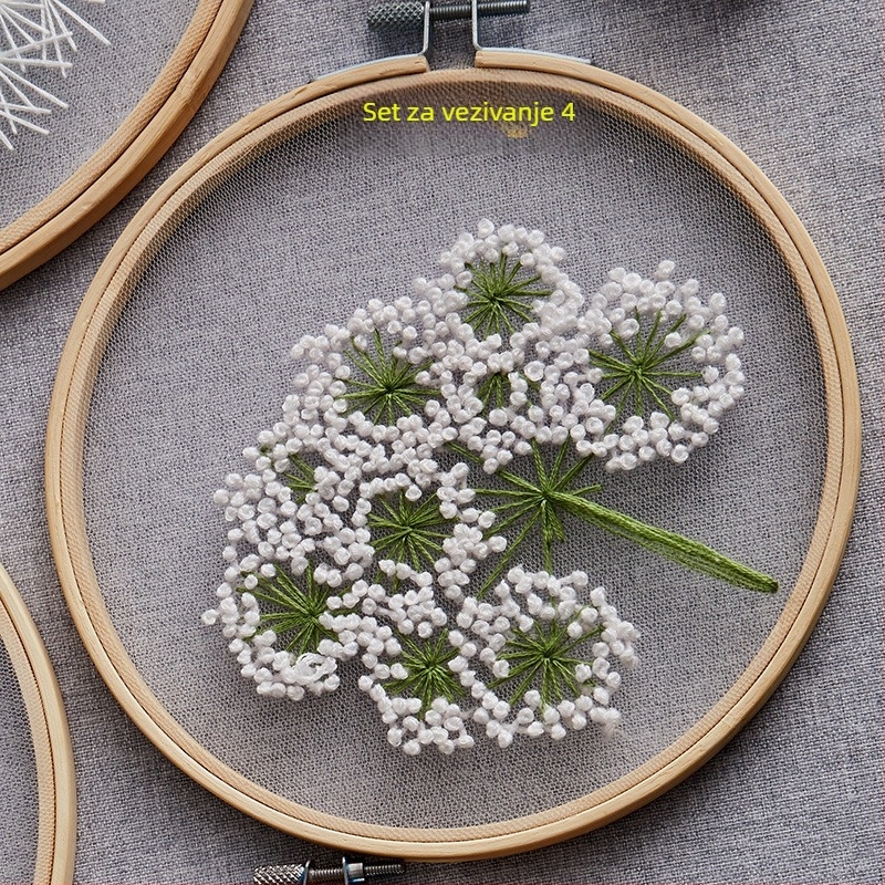 DIY set za broderanje s gazom – moderni stil, brend Unique, za početnike