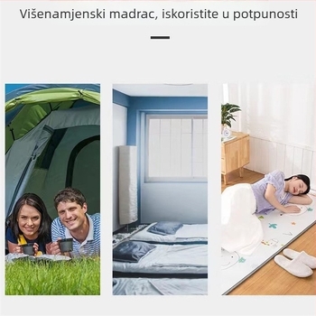 Otpornost na vlagu podni madrac za kućnu i uredsku upotrebu, prijenosni madrac za odmor za 1–2 osobe, različite veličine 70×180–100×200 cm