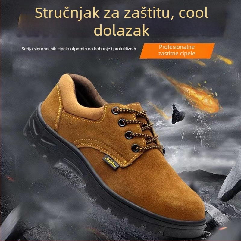 Muške prozračne radne cipele s čeličnim prstom, otporne na udarce i probijanje, pogodne za zavarivanje, protuklizne, otporne na habanje, lagane, za sve sezone