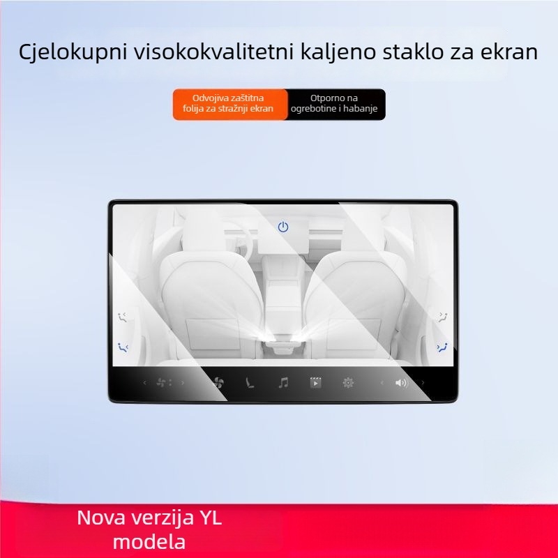 Staklena zaštita zaslona središnje konzole za Tesla Model Y, ljepilo za montažu